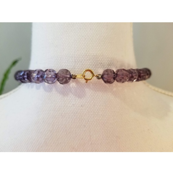 Amethyst-Color Large Bead Necklace - Picture 4 of 4